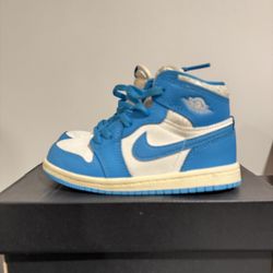 toddler jordan 1 unc powder blue high size 9c