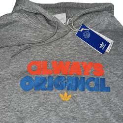 Adidas Always OG Hoodie Sweatshirt Mens Large Gray New HD5264 $70 MSRP