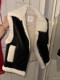 Leather Faux Fur Vest 