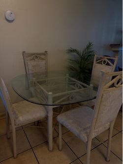 Glass Table + Chairs