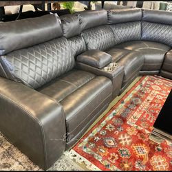 Samperstone Gray 5-Piece Power Reclining Sectional
Ashley Furniture$10 Down Payment And Financing Available