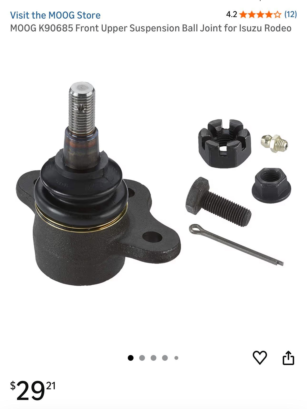 MOOG K90685 Front Upper Suspension Ball Joint