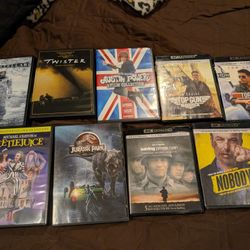4K UHD & DVDs - Eleven Movies In All.  