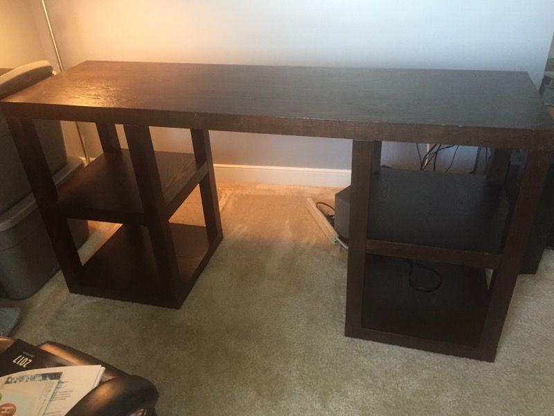 Sturdy desk with shelves for sale!