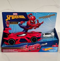 NEW Marvel Hot Wheels Spider-Man Web Car Launcher