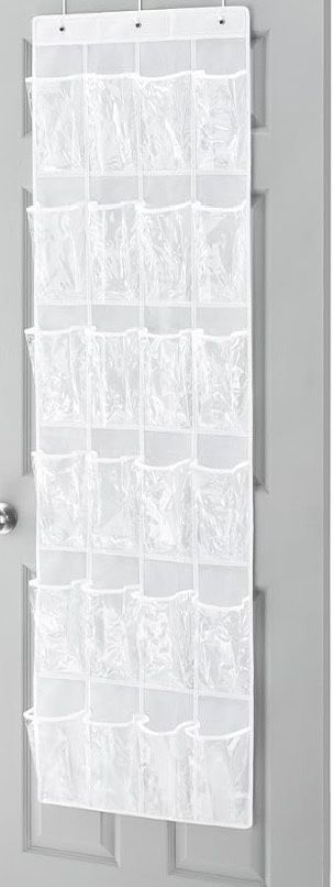 24 Pocket Over the Door Shoe Bag New