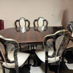 Italian Dining Room Table with 6 Chairs