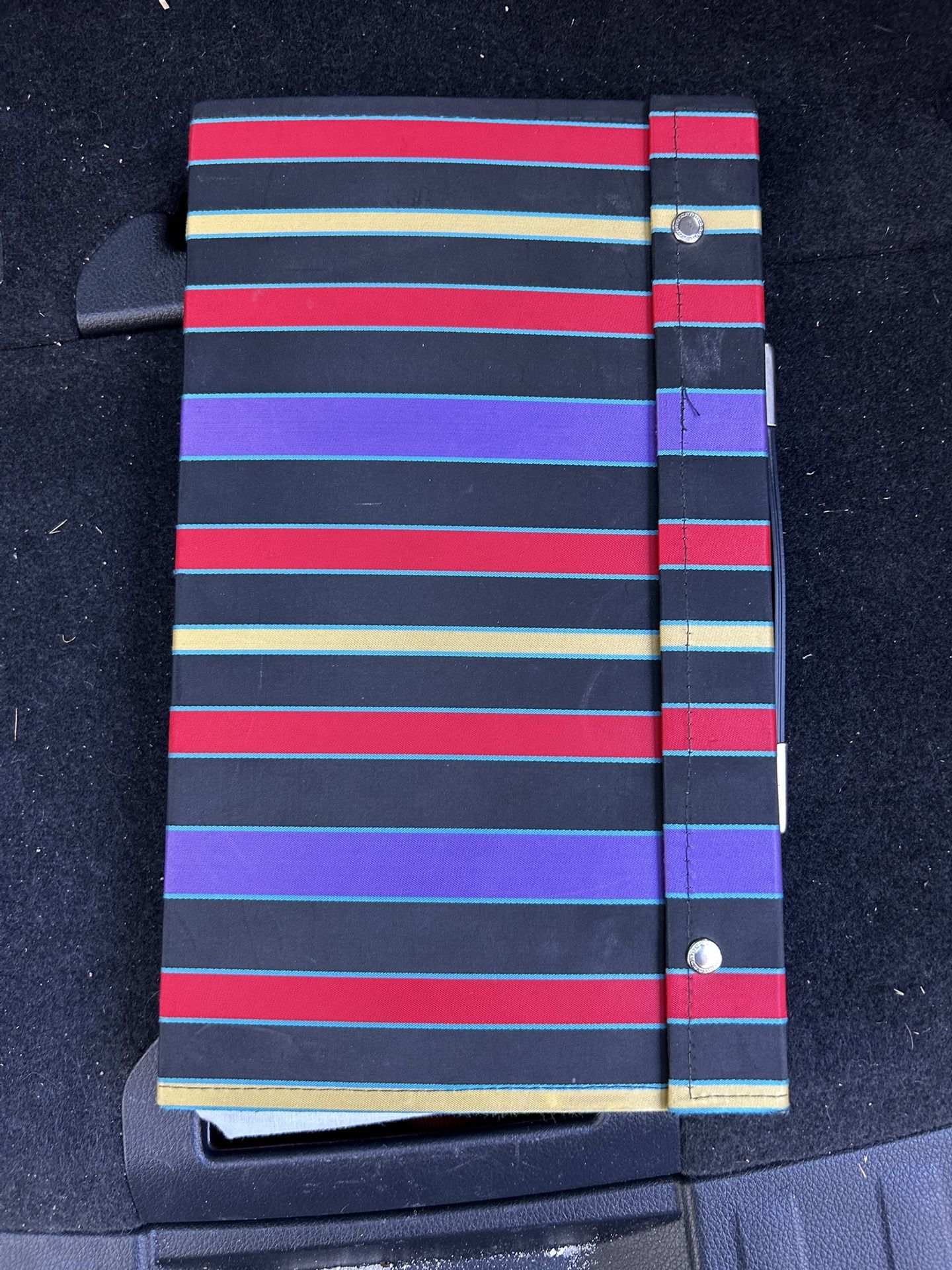 Vintage Striped knitting Needle Case and lots of needles