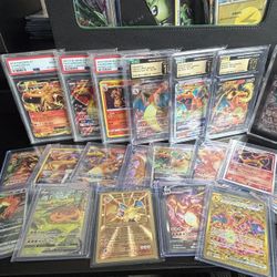 Massive Pokemon Charizard Collection Incl. 7 Graded Cards