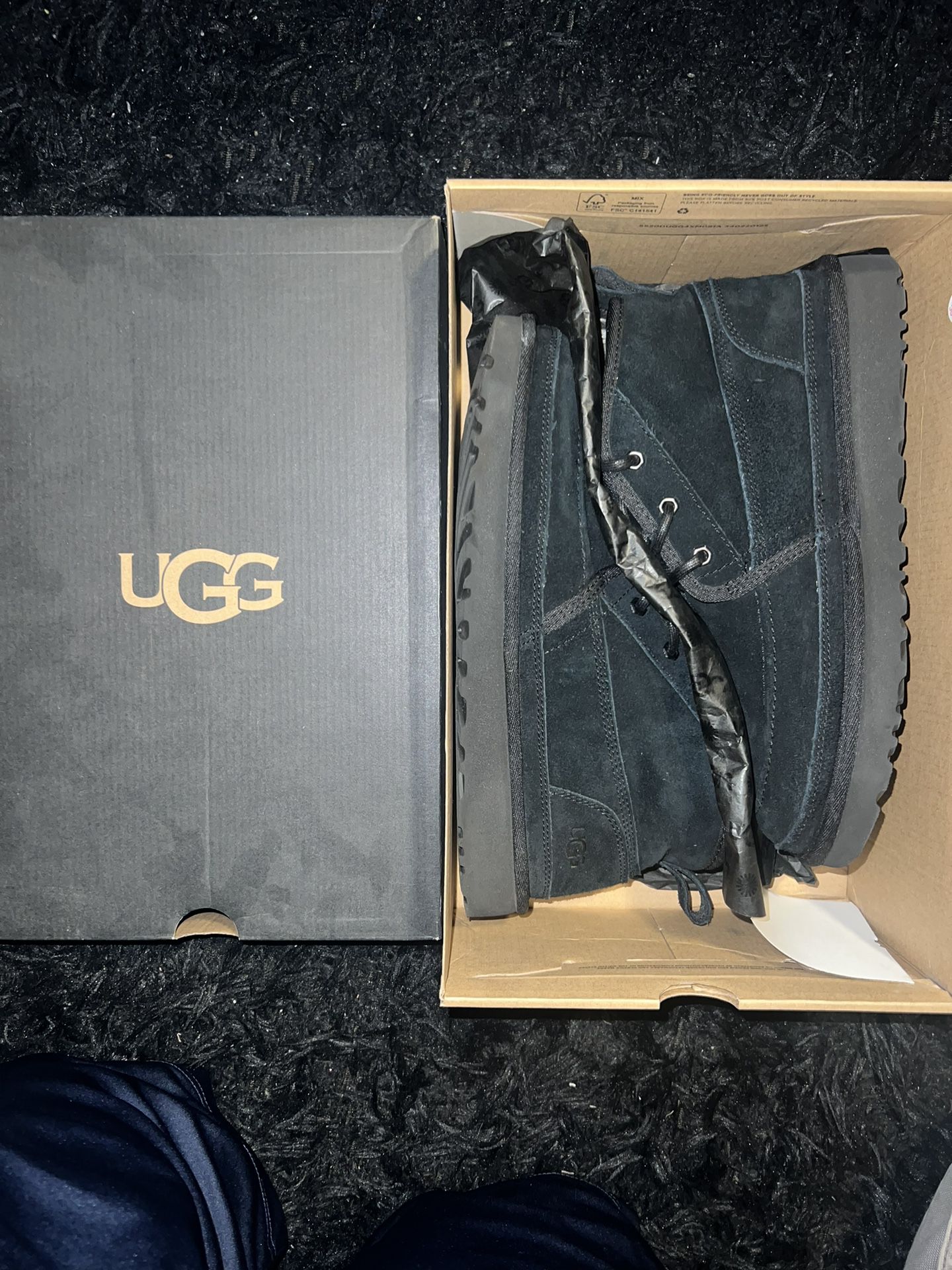 UGG Neumel Black Boots, Size 9