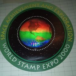 Space Achievement And Exploration Hologram Stamp 