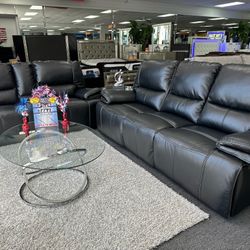 Beautiful PWR Head & Foot Reclining Sofa & Loveseat Set On Sale Now For Labor Day W/ A Free Coffee Table & Rug (Don’t Miss Out) 🥳