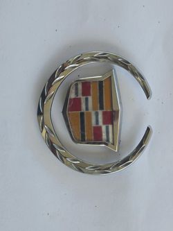 OEM Cadillac Wreath & Crest Emblem Badge Chrome Grille Trunk Logo