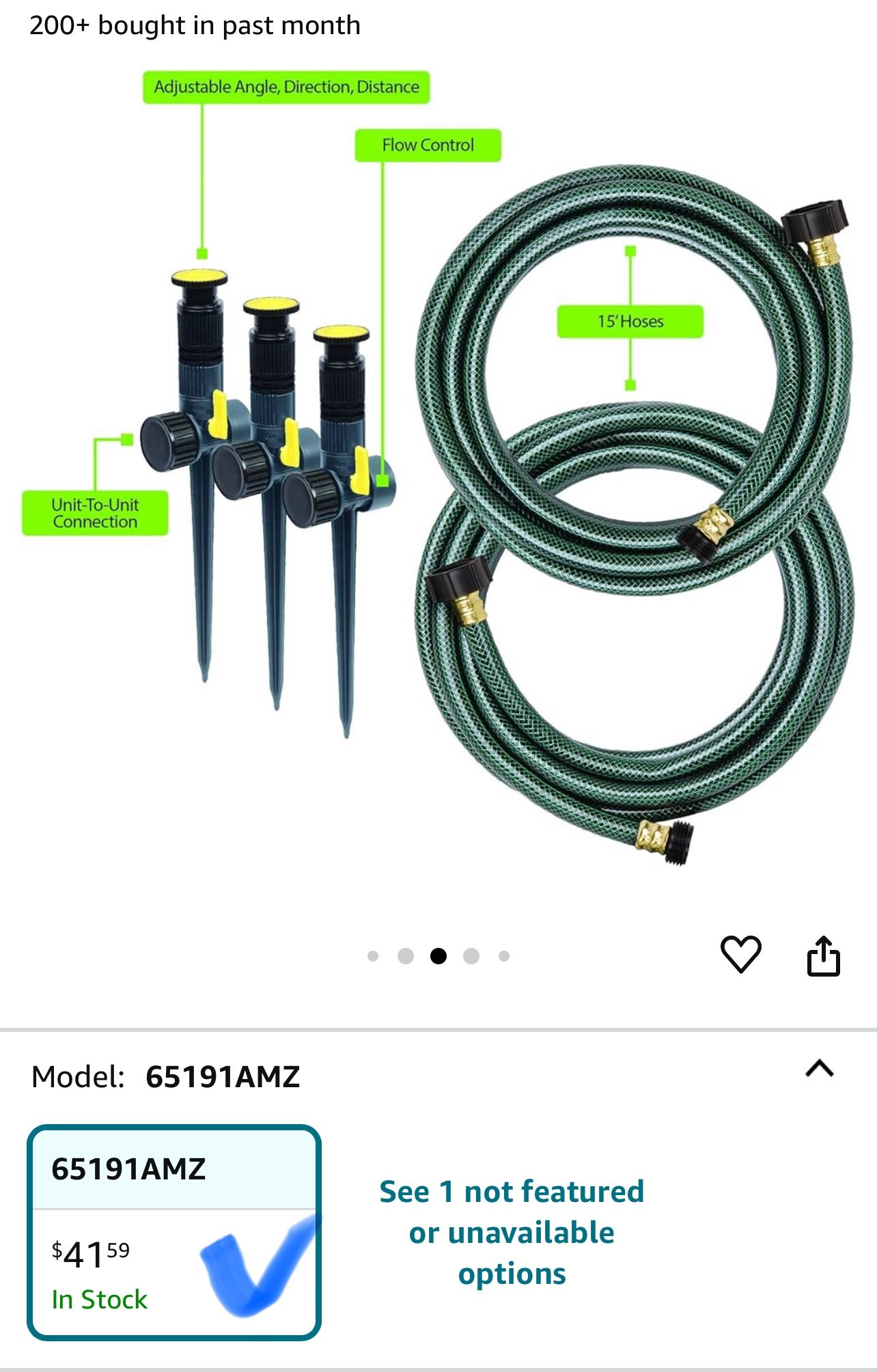 Melnor 65191AMZ Adjustable Spike Set Sprinkler Bundle