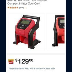 Milwaukee Compact Inflator For Sale 