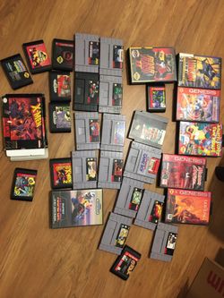 Sega genesis and Super Nintendo games and system