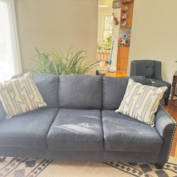 Couch- Navy blue With Silver Studs