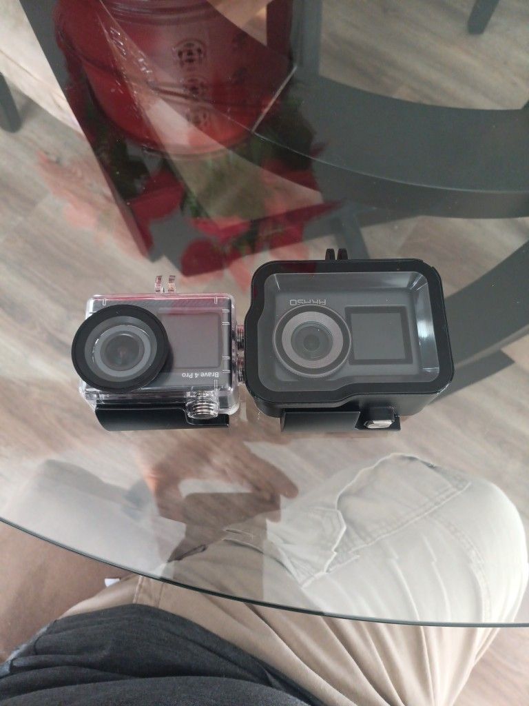 Akaso Brave 4 Pro AND Akaso Brave 7, Boya AND Andoer Wireless Mics,gopro3.5mm Mic Adapter, External Wired Microphone + 44pcs Of Attachment Gear.