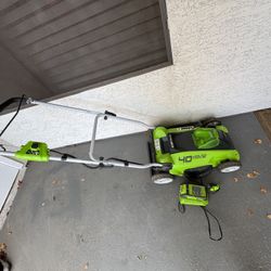 GreenWorks Electric Lawn Mower / Blower Combo