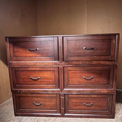 Pottery Barn Modular Drawer Storage – 6 Drawers, Dark Wood (SKU (contact info removed))