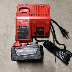 Milwaukee M18 18-Volt Lithium-Ion XC Starter Kit with One 5.0Ah Battery and Charger
