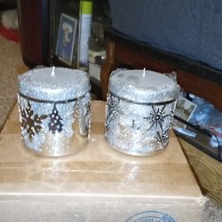 Christmas Candles  Pair 