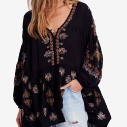 Free People Arianna Embroidered Tunic Dress