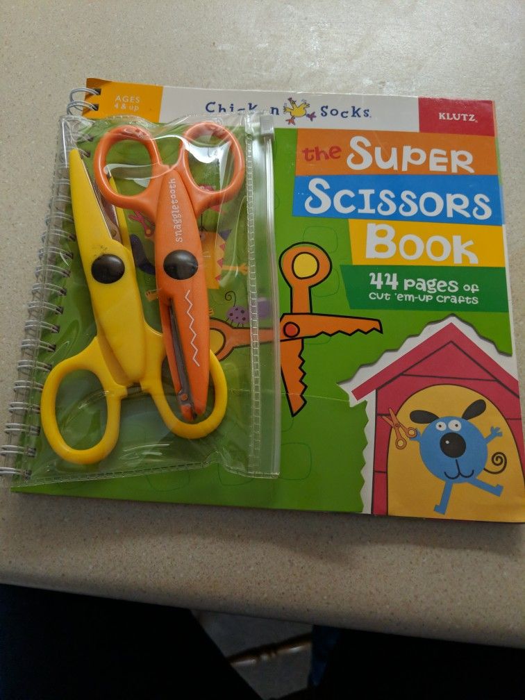 Klutz Chicken Socks Super Scissors Book