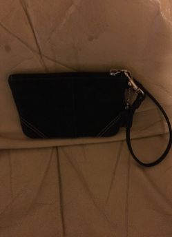 Black coach wristlet