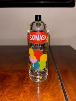 Skimask Spray Paint Can Glass Bottle