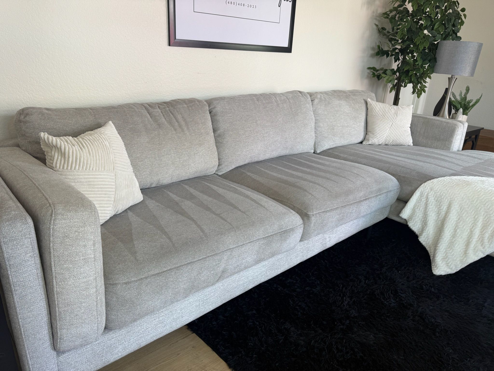 Living Spaces Sectional - Modern Style - Delivery Available