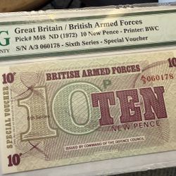 💎 Great Britain – British Armed Forces 10 New Pence (1972) – PMG Gem Uncirculated 66 💎