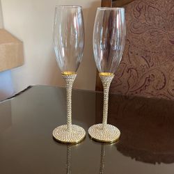 Wedding Or Quinceañera Champagne Flutes/ Copas