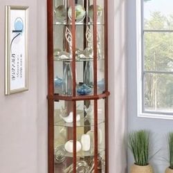 Brand New Medium Brown Corner Cabinet