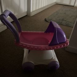 Pink And Purple Doll Stroller