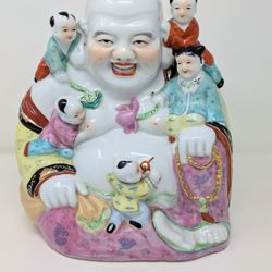 12" Porcelain Happy Buddha/Budai | Chinese Republic Period