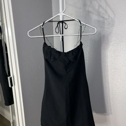 Short Black Halter top Dress 