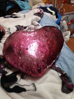 Two sequin pillows