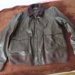 Buaer US Navy G-1 Flight Jacket Spec. 55J14 (AER) 52L willis & geiger Brown