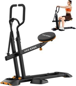 Deep Squat Machine for Home, Workout Equipment for Legs, Glutes and Core, Guided Squat Protects Knees, Easy Assemble, 3-Level Adjustable Seat, Lower B