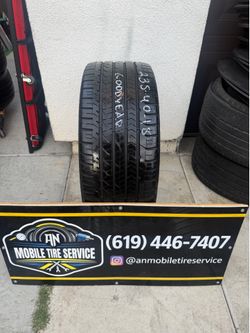1 USED TIRE 235/40/18 GOODYEAR EAGLE SPORT $60 CASH PRICE MOUNTED & BALANCE