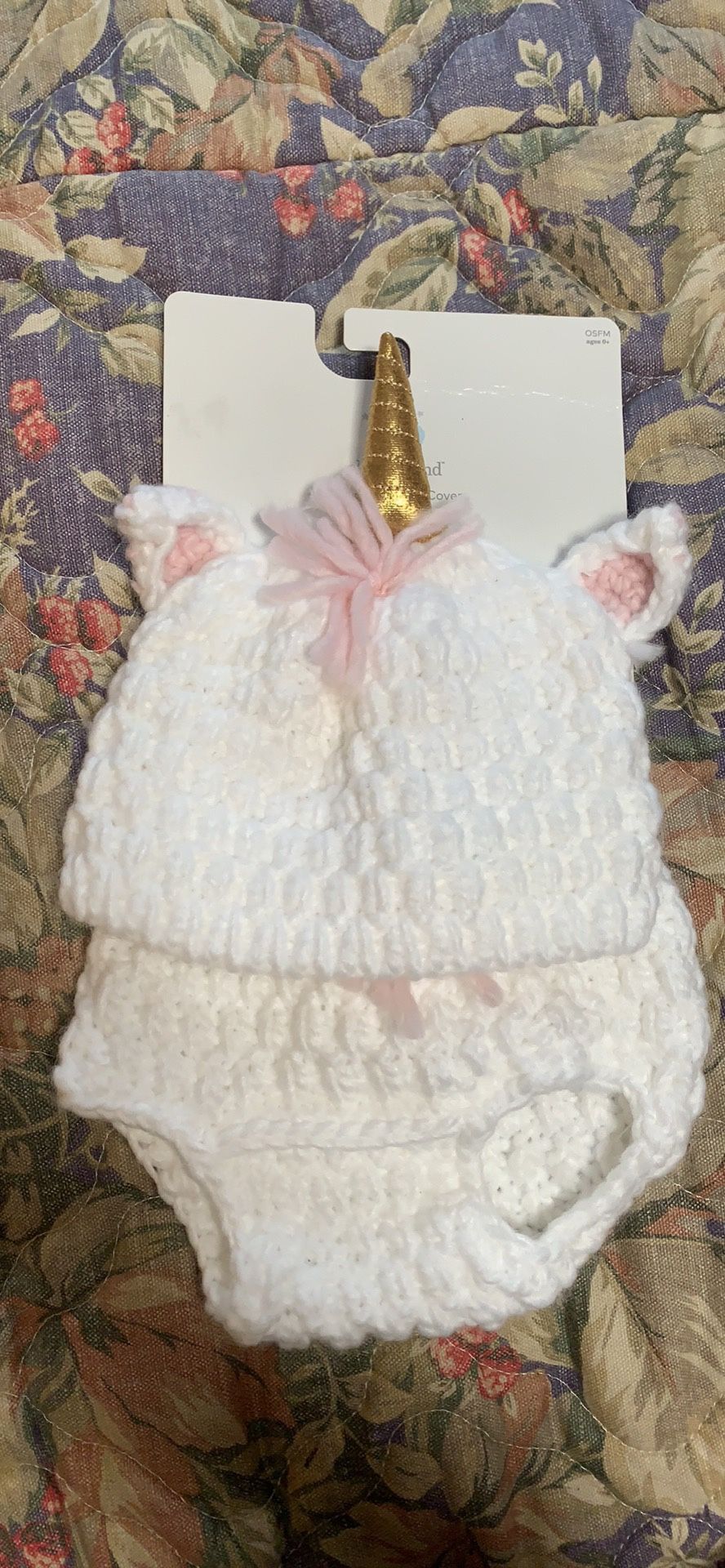 Cloud Island Hat and Diaper cover