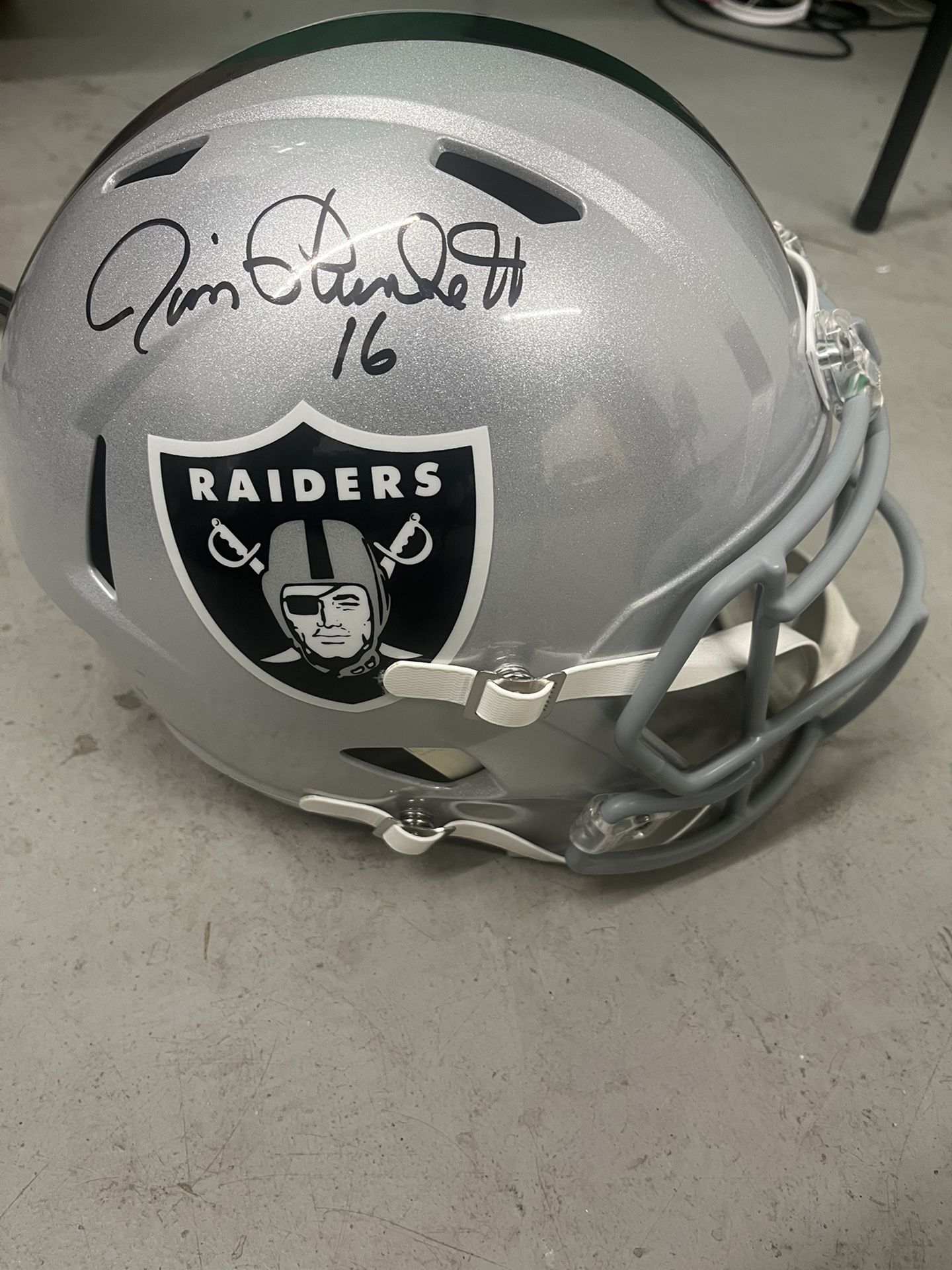 Jim plunkett Signed Raiders Helmet 