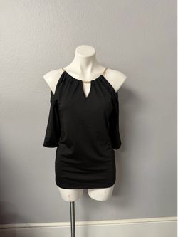 Black Cold Shoulder Top Small