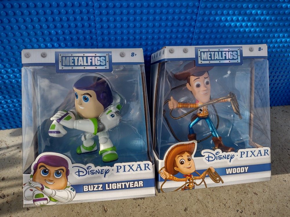 Disney Pixar Metalfigs Toy Story Buzz Lightyear & Woody Lot Of 2