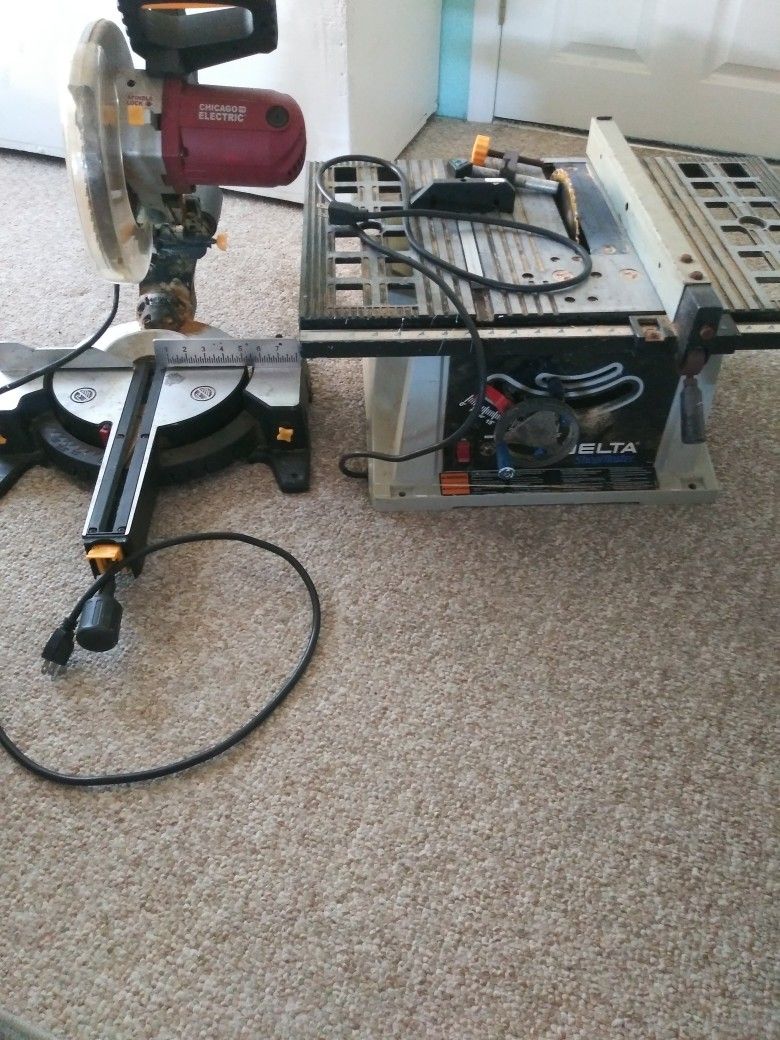 Table Saw. Miter Saw