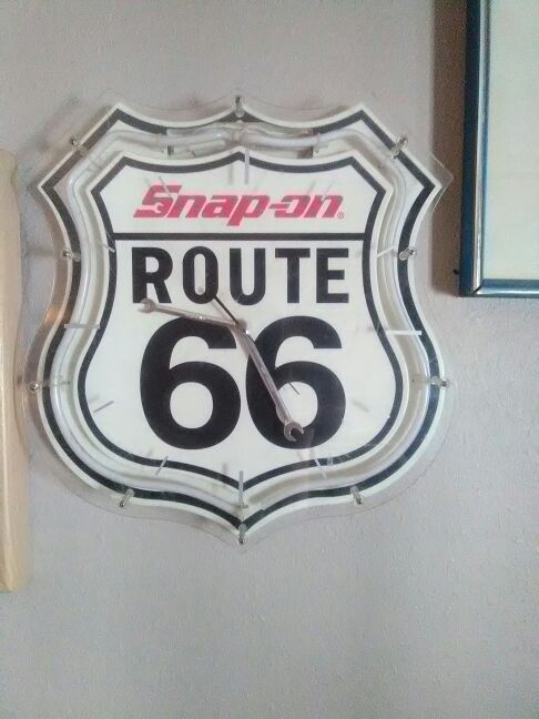 Snap-on route 66 neon clock very rare