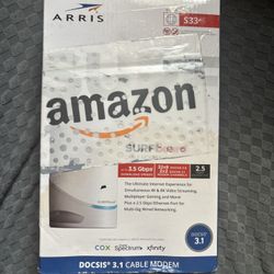 ARRIS S33 SURFboard DOCSIS 3.1 Multi-Gigabit Cable Modem 2.5 Gbps Ethernet Port