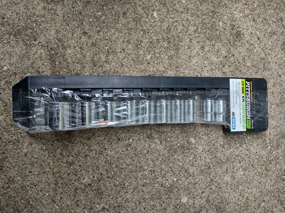 Pittsburgh Pro 3/8 Socket Set 10pc (Complete)