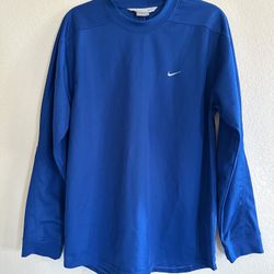 Men's Vintage Nike Mini Swoosh Check Logo Performance Crewneck Sweatshirt Sz S